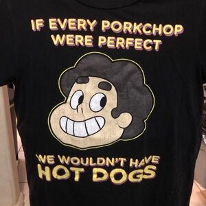 Steven Universe Mens T-Shirt - IF Every Porkchop Was Perfect No Hot Dogs Size M